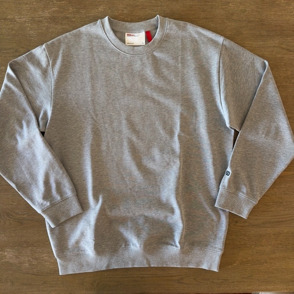 Wilson Tennis America Crewneck Sweatshirt-Grey-Lightweight‎ Athletic-Men's Sz L